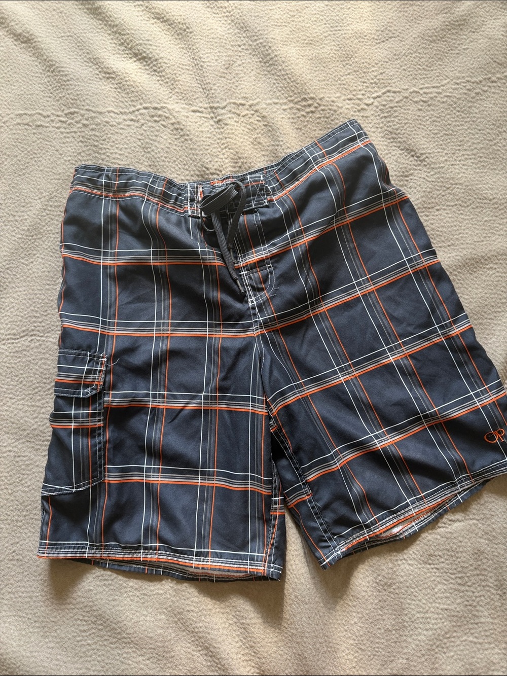 OP Plaid Men's Swim/Board Shorts Size: L